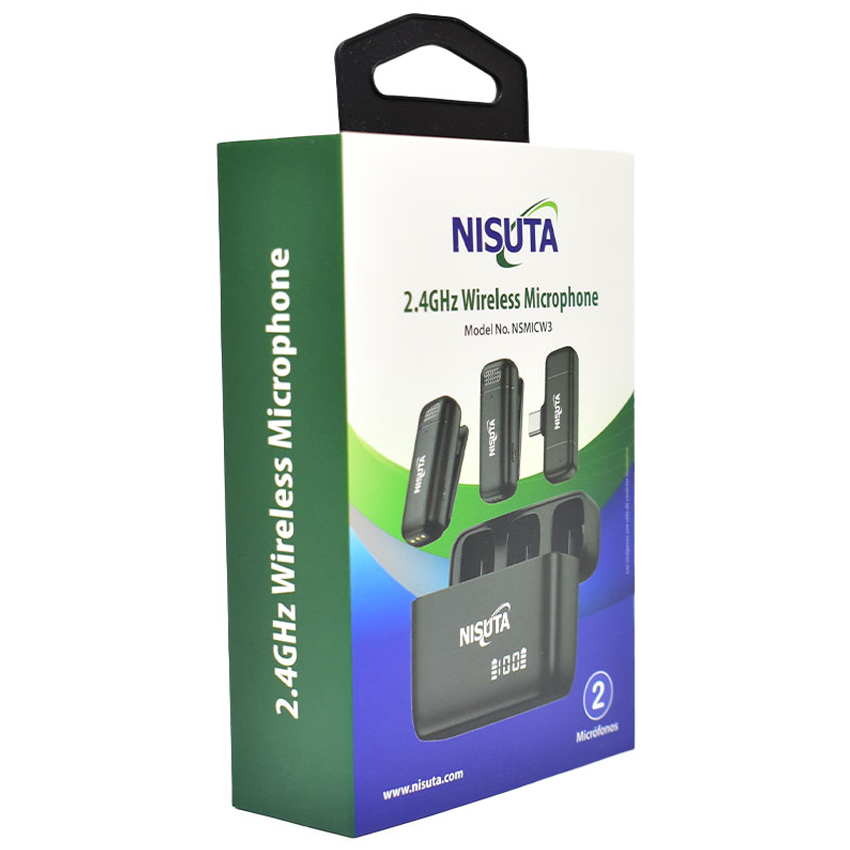 Microfono Corbatero Dual Inalambrico Nisuta Ns-micw3 Usb C